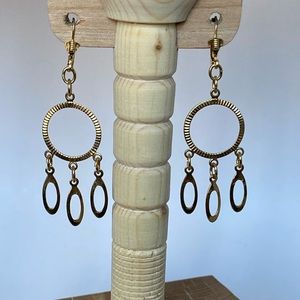 Vintage Gold pendant earrings